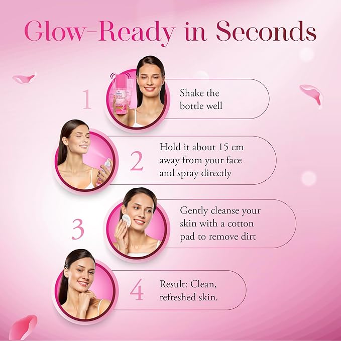 Nisha Professional Refreshing Face Cleanser with Organic Rose Water 120ml | Gulab Jal Cleansing Water for All Skin Types | for Women & Men | Alcohal Free | Cleanse, Refresh & Moisturize