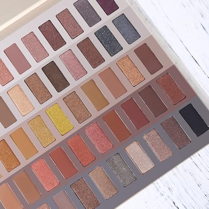 UCANBE 60 Colors Naked Eyeshadow Palette, Warm Neutral Nudes Makeup Pallet, Natural Matte Glitter Shimmer Smokey Eye Shadows Halloween Cosmetic Gift Set