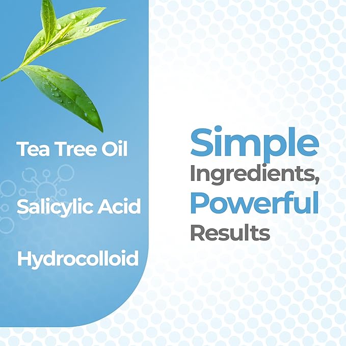 Pimple Patches (120 Pack), Salicylic Acid, Tea Tree Oil and Hydrocolloid Pimple Patches for Face