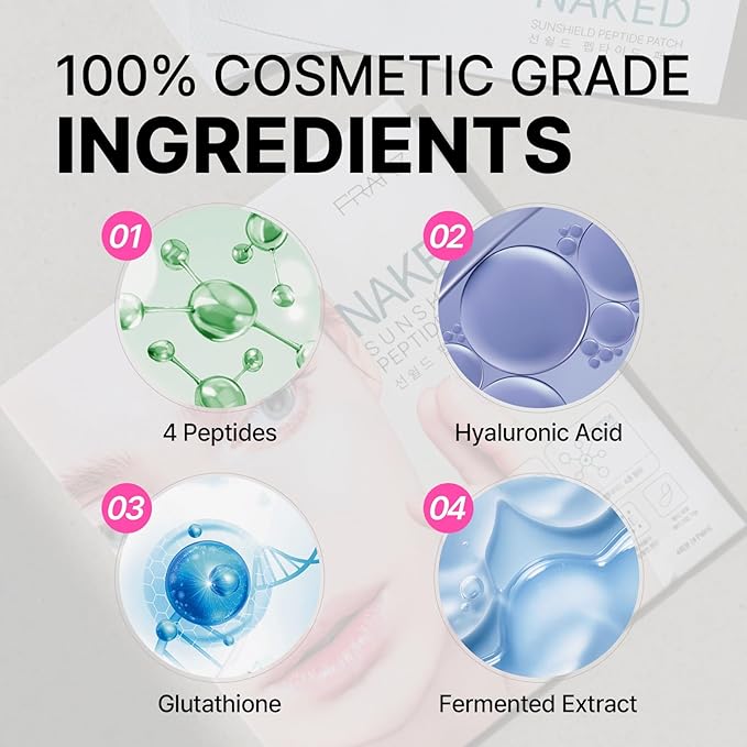 FRANZ Sunshield Peptide Patch Pro Budle - Ultra-Thin Sunshield for Face, (L Size 5 Pairs + R Size 10 Pairs), Perfect for Outdoor Sports – Golf, Hiking, Driving, Korean Skincare