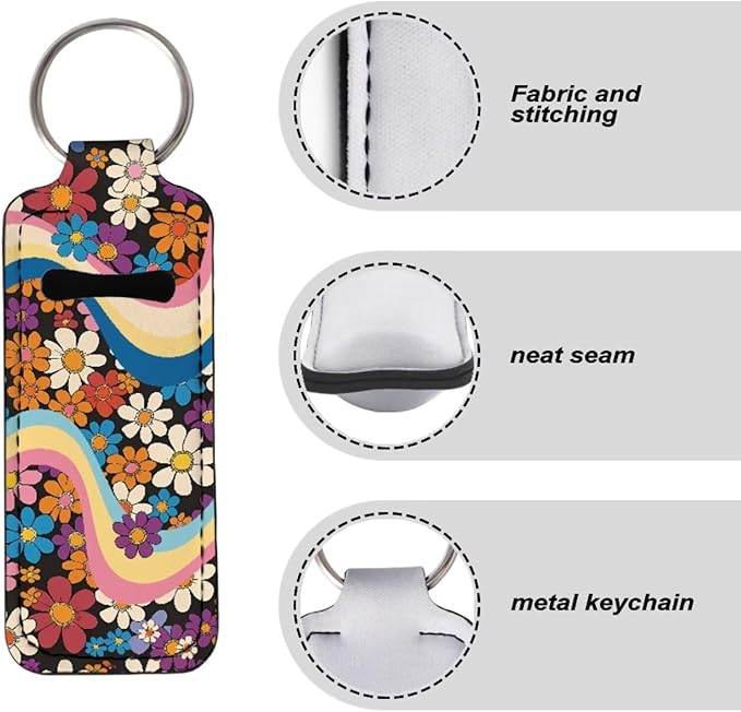 Pensura Chapstick Holder Keychain Fashion 5 Pcs Car Keychain Holder Portable Chapstick Holder Keep from Scratched and Dust