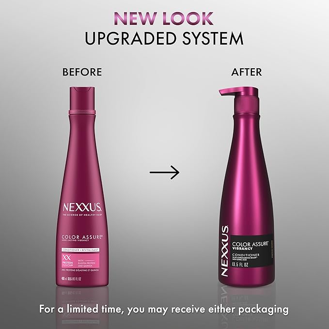 Nexxus COLOR ASSURE Conditioner for Vibrancy for Color Treated Hair Powered by CHROMABOND SEALER with Citric Acid 13.5 oz