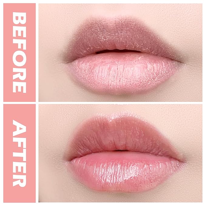 Boobeen Lip Balm Stick, Lip Balm Cream for Dry Cracked Lips, Temperature Color Change Lip Gloss, Long Lasting Lip Moisturizer for Women, Buildable Lip Color