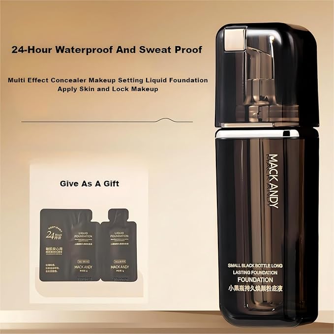 Long Lasting Liquid Foundation BB Cream, Oil Control & Moisturizing, Waterproof & Sweatproof, Concealing Skin Defects, Sensitive Skin, Long-Lasting Makeup, No Makeup Removal & No Powder Floating