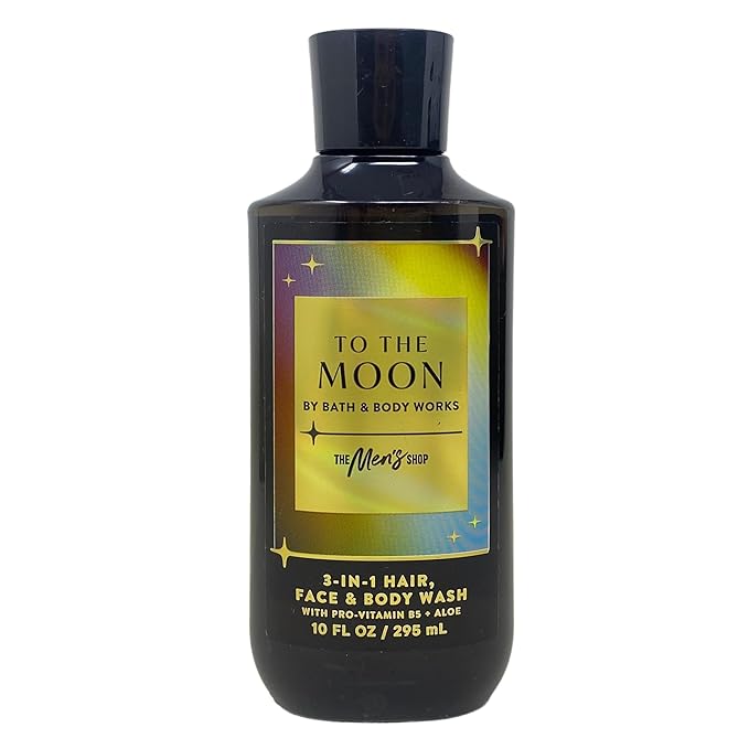 Bath & Body Works The Men's Collection To The Moon 3 Pack Body Wash Bundle with a Charcoal Scrub Bar Soap - Full Size