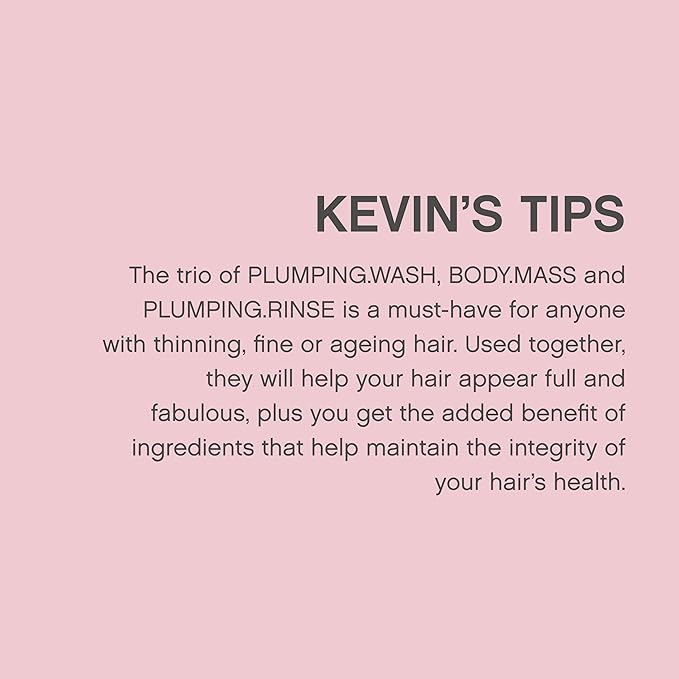 KEVIN.MURPHY PLUMPING.RINSE - Thickening Conditioner for Fine, Thin & Aging Hair - Hydrating, Adds Shine, Volume & Texture - With Bamboo Extract & Shea Butter - 250 mL / 8.4 fl oz (Pack of 2)