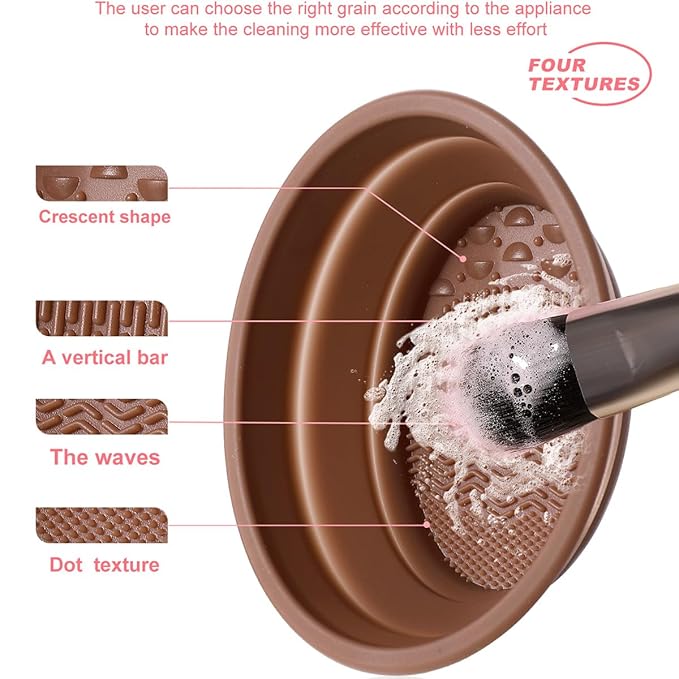 Professional Comfort Makeup Tool Set, 54pcs/set Brush & Today Sponge & Powder Puff & Headband & Brush Cleaning Bowl, Multi-sue Facial Makeup & Cleansing Accessories (brown)