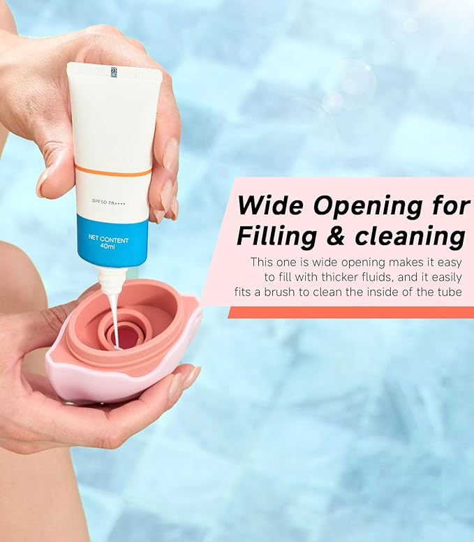 Sunscreen Applicator - Refillable Roll on Sponge Sunscreen, Suncream & Lotion Applicator For Kids, Adults & Families - Travel Size Essentials for Vacation and Summer Beach