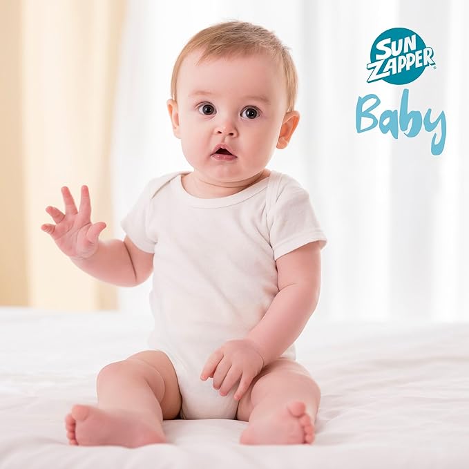 Sun Zapper Baby Pure Zinc Sunscreen SPF 30 – Mineral Sunscreen for Babies and Sensitive Skin with Organic Ingredients, 25% Non-Nano Zinc Oxide, Fragrance Free, Reef Safe, Vegan, 100g (3.5 oz) Pump