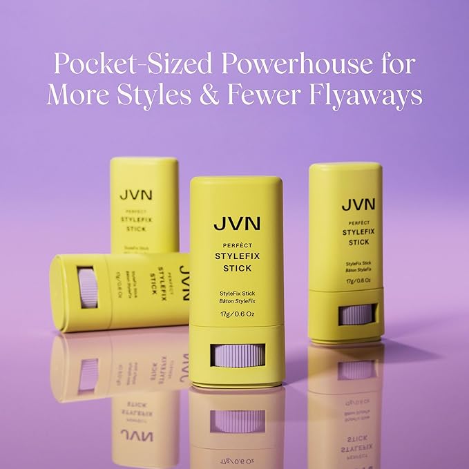 JVN StyleFix Hair Wax Styling Stick, 0.6 Oz, Controls Frizz, Tames Flyaways & Baby Hairs for All Day Hold for Women and Men, Perfect for On the Go, Silicone Free