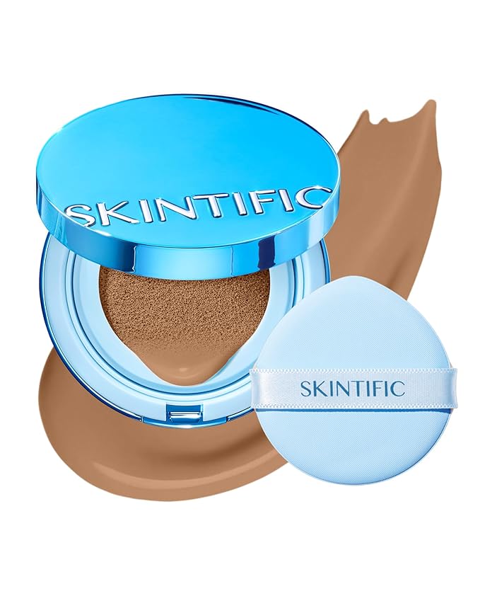 Velvet Matte Cushion Foundation Blue #06W Warm Honey| Full Coverage,12H Oil Control,Ideal for Oily & Combination Skin,Waterproof,Long-Lasting, Lightweight, Hydrating,Transfer-Proof