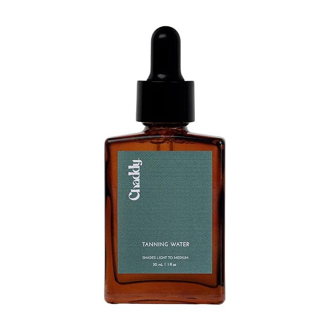 Chaddy Tanning Water - Natural Self Tanner for Face | Fast-Drying, Long-Lasting, Hydrating, Vegan, Cruelty-Free, & Safe for Sensitive Skin - (Shades Light to Medium, 30ml)