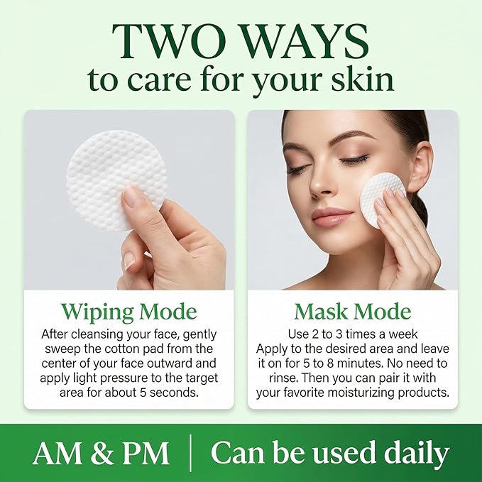 70 Count Toner Pads，Infused with Centella Asiatica Extract & Collagen to Improve Uneven Skin Tone and Deeply Hydrate, Repairing Skin Dark Spots and Dullness Suitable for All Skin Types