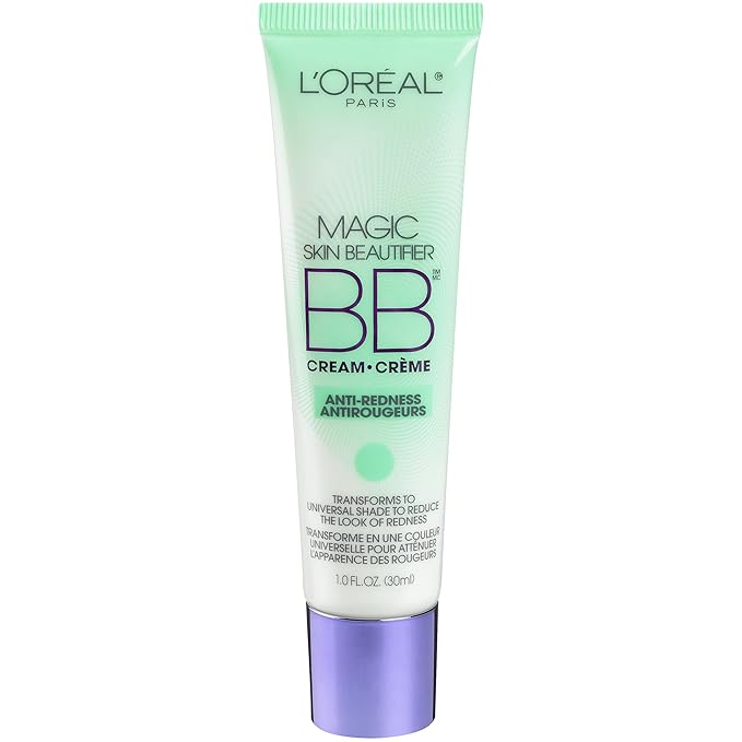 L'Oréal Paris Makeup Magic Skin Beautifier BB Cream Tinted Moisturizer, Anti-Redness, 1 fl oz, 1 Count
