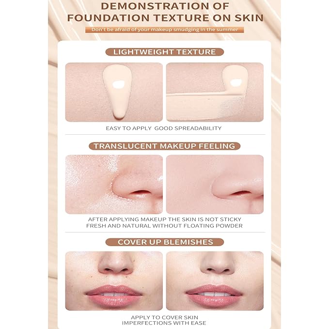 Skin-Nourishing All-in-One BB Cream Foundation – Tinted Moisturiser & Concealer, Natural Luminous Finish, Hydrating Formula (01)