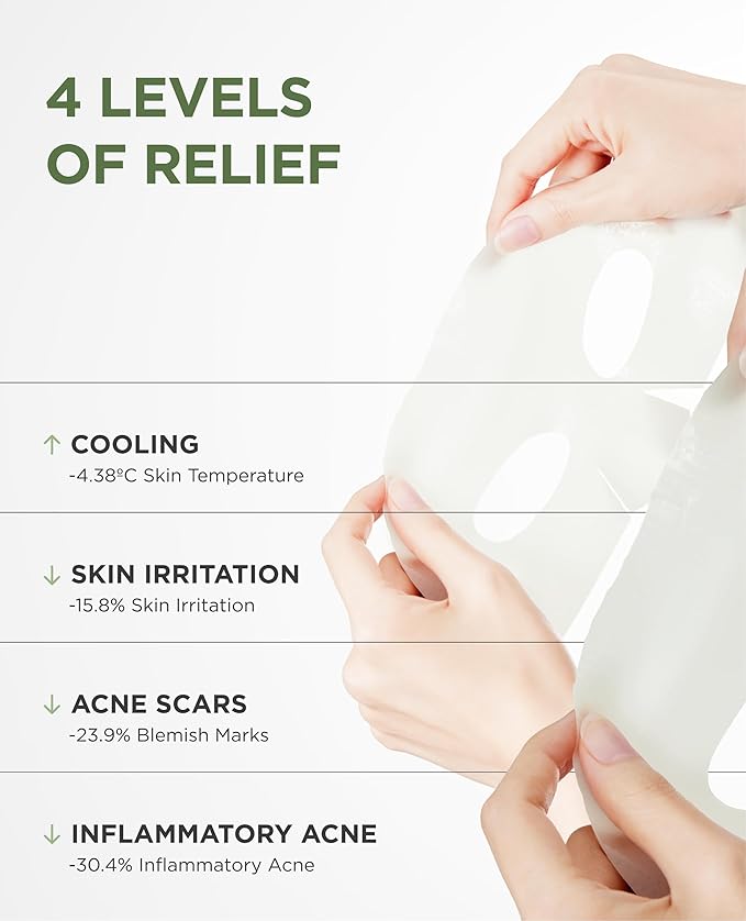 AROCELL Cica Hydrogel PDRN Mask 4 Facial Sheet with Panthenol & Centella Asiatica, Cooling Hydrogel Face Mask for Soothing Calming Sensitive Skin Korean Skincare | BSS Skincare Must-Have | 25gx4ea