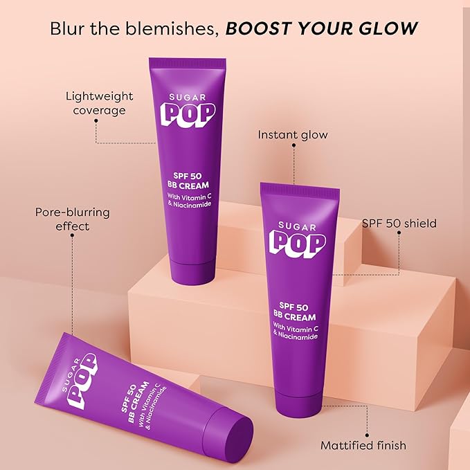 SPF 50 BB Cream with Vitamin C & Niacinamide | Matte Finish | Lightweight | 30gm