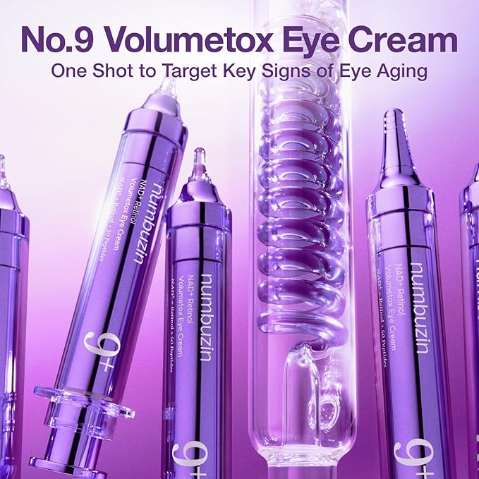 numbuzin No.9 Voluming Duo Set Korean Skin Care | Retinol, Peptides, Salmon PDRN, NAD | Firming, Dark Circles, Fine Lines, Elasticity