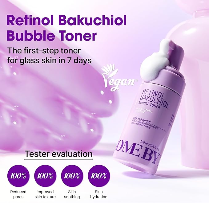 SOME BY MI Retinol Bakuchiol Bubble Toner – 3.4oz, 100ml – Korean Retinol Face Toner for Glass Skin – Hydration, Radiance & Calming Care with Hyaluronic Acid, Centella & Niacinamide – Korean Skin Care