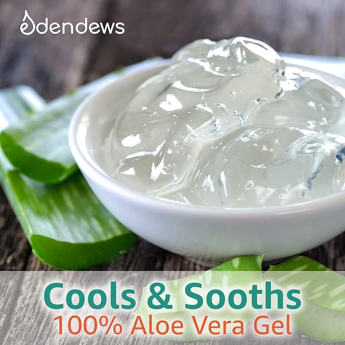 Organic Aloe Vera Gel 100% Pure & Natural Gel, Moisturizing, Face Skin & Hair Care, Made in USA, Unscented (1, Large (32 OZ)