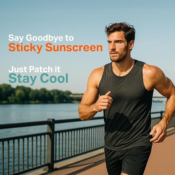 Sun Patch, Under Eye UV Protection for Golf, Hiking, Driving, Outdoor Sports | Cooling Sunblock Patches, Scar & Sun Damage Protection (#3 24PCS (4PK))