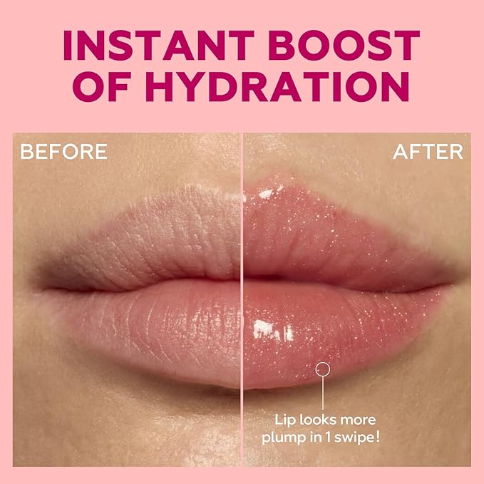 FOCALLURE Sparkling Gem Lip Plump, Hydrating & Volumizing Lip Plumper Gloss Balm, High-Shine Lip Plumping Pen, Plumps & Moisturizes, Vegan & Cruelty-Free, HALLUCINATE