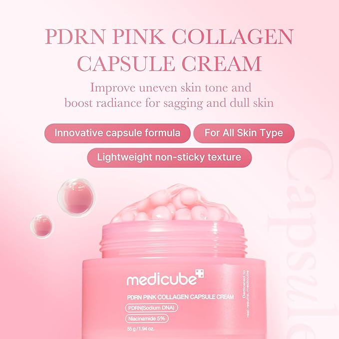 medicube Capsule Cream Trio: TXA + Niacinamide, Deep Vitamin C, and Salmon DNA PDRN Capsule Cream | Hydrating, Clarifying Korean Skincare Set for Glowy, Firm, and Balanced Skin Tone