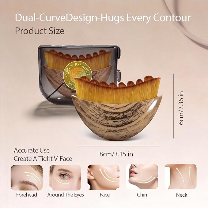 New Lymphatic Contour Face Brush,Dry Brush for Lymphatic Drainage,Soft Facial Brush for Sculpting，Anti-Puffiness, Detox & Lift, Improves Skin Glow,Cellulite for Neck, Jawline