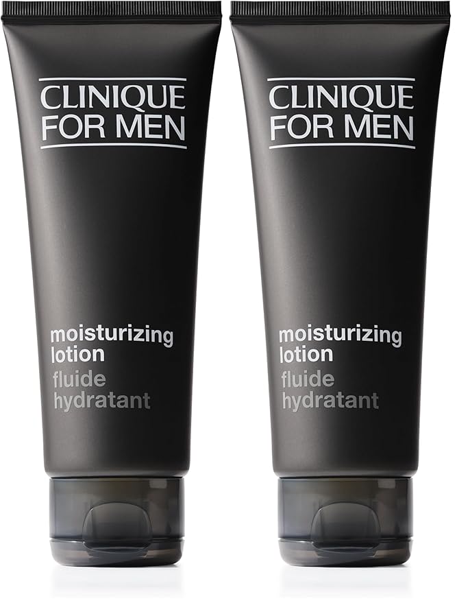 Clinique For Men Moisturizing Face Lotion With Hyaluronic Acid,Urea + Glycerin | Face Moisturizer For Drier Skin Types | Hydrating + Strenghening,3.4 Fl Oz,(Pack of 2)