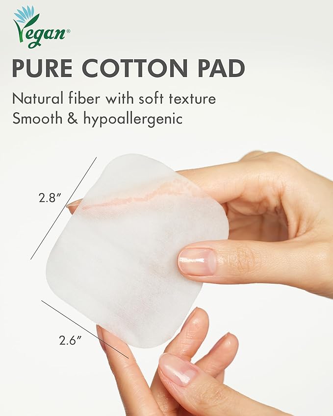 DERMAL Vitamin Toner Pad - Korean Toner Pad for Skin Glow & Vitality Improvement with Vitamin C - Vegan Pure Cotton Square Pads - Travel Kit 12 ea, 3 Pack (Total 36 ea)