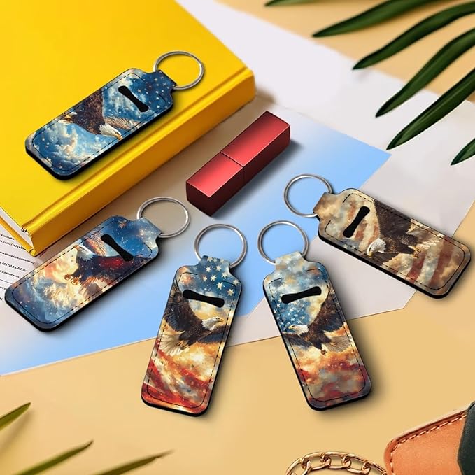 Pensura Chapstick Holder Keychain Fashion 5 Pcs Car Keychain Holder Portable Chapstick Holder Keep from Scratched and Dust