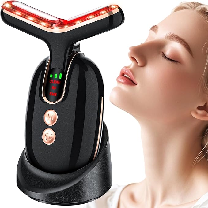 7 in 1 Multifunctional Facial Massager, Red Light Therapy for Face with 7 Modes, Face Lift Device, Portable Facial Massager for Wrinkles,Neck&Skin Care