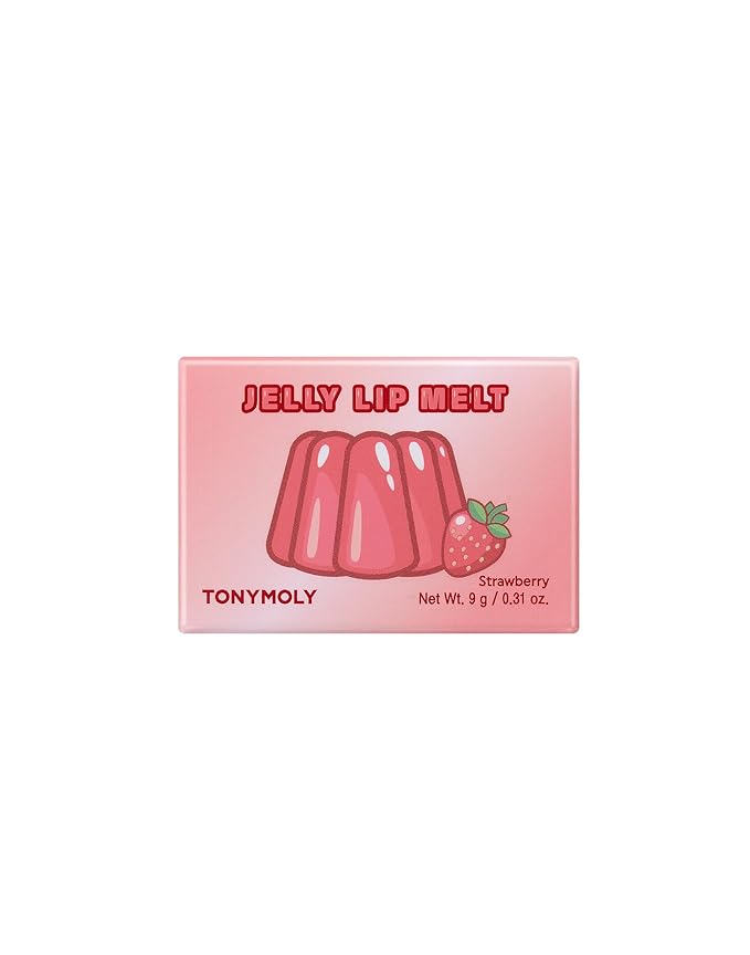 TONYMOLY Jelly Lip Melt, Moisturizing, Hydrating & Nourishing Lip Balm Treatment, Strawberry, 0.31 oz.