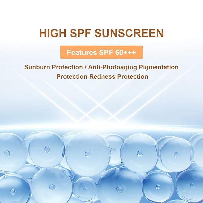 Tinted Sunscreen for Face SPF 60,Moisturizing Facial Mineral Sunscreen and Primer 2-IN-1,Body Sunblock,Hydrating Sunblock,Lightweight Tinted Moisturizer with SPF for All Skin 01