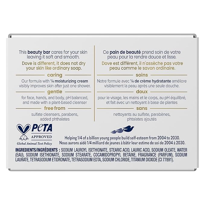 White Moisturizing Cream Beauty Bar Dove 3.75 oz (Pack of 3)