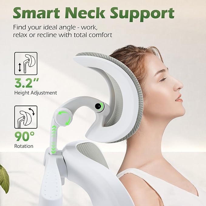 AreShark Office Chair Ergonomic Desk Chairs with Adjustable Lumbar Support& Headrest Hanger, High Back Breathable Mesh Chair with Wheels, Rolling Swivel Comfy Task Computer Chair for Home Work Gaming