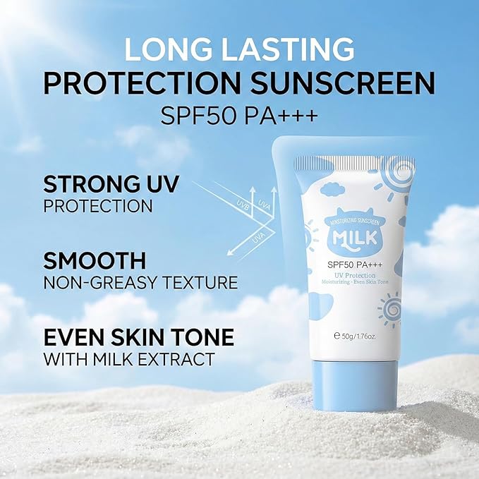 Milk Skincare Set 11-in-1 for Kids & Teens Girls, Gentle Milk Extract Face Care Kit with Cleanser, Eye Cream, Sunscreen, Toner, Serum, Face Moisturiser, Masks, Exfoliating Scrub, Makeup Bag (Set A)
