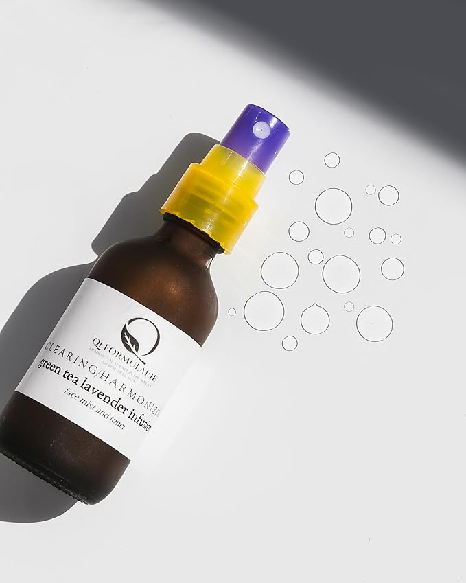 Green Tea Lavender Balancing Infusion Face Mist and Toner, 2 oz. Spray Bottle