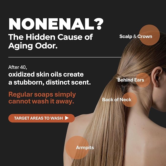 Body Wash for Aging Body Odor & Nonenal – Korean Fermented Persimmon Extract, Reduces Body Odor up to 92.3%, CICA & Ceramide for Sensitive Skin, Sulfate-Free (17.6 oz / 500g)