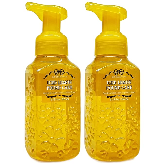 Bath and Body Works Gentle & Clean Foaming Hand Soap 8.75 Ounce 2-Pack (Iced Lemon Poundcake)