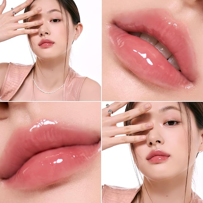 rom&nd Glasting Color Gloss 03 Rose Finch | K-Beauty Plumping Lip Glow | Hydrating, Non-Sticky, Sheer Rosy Shine