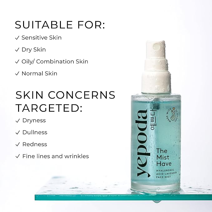 Yepoda The Mist Have, Hydrating Toner Face Mist, Deeply Hydrates & Revitalizes the Skin, Vegan Korean Toner Mist for All Skin Types, 50 ml