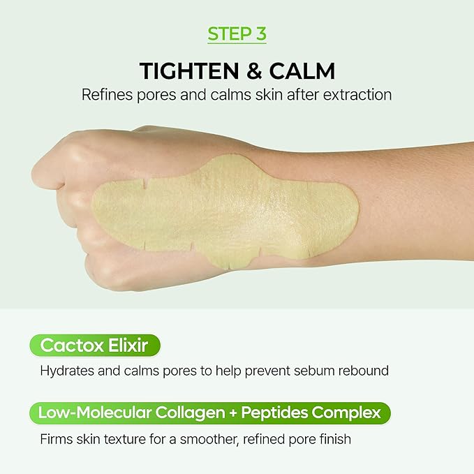 Dr.Melaxin CACTOX 3-STEP NOSE MASK PACK with AHA & PHA for Sebum Softening Pore Tightening Skin Repair 3-Step Nose Pore Pack
