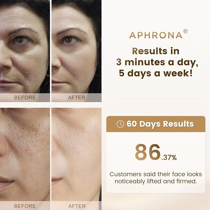 Aphrona Galvanic Spa - Facial Toning Device - Micro-Current Gua Sha face Tone Device - Skin Firming - FDA Cleared Facial Massager