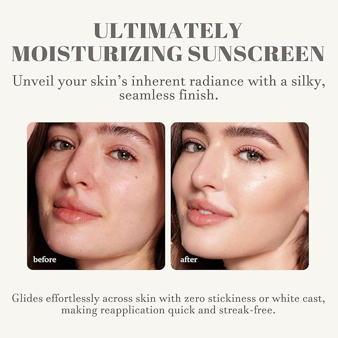 Bean Sunscreen, Sunscreen Lotion, Sun Screen Protector, SPF 50+ Under Makeup Cream for Face and Body, Airy Texture Type, Water Proof Sweat Resistant,2PCS