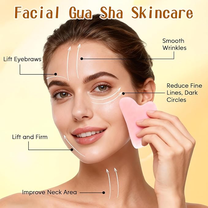 Vitamin E Rose Oil & Gua Sha Massage Tools Set, Gua Sha Oil for Face & Body, Organic Vitamin E Oil for Moisturizing and Hydrating, Anti Aging, Self Skin Care Gifts for Her Women