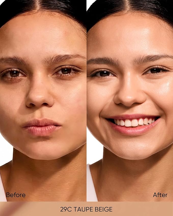 Full Coverage Cushion Foundation #29C Taupe Beige| Satin Glow Finish, Oil-Control & Waterproof, Buildable Tattoo Cover Cushion for All Skin Types