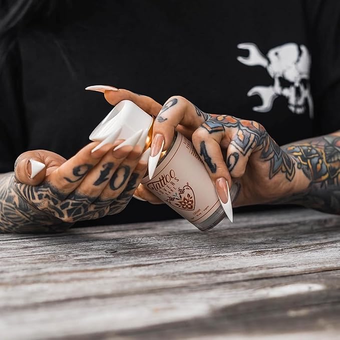 Tattoo Cream by Tattoo Lovers Care Tattoo Aftercare Lotion Moisturizer Promotes Skin Healing Revitalizing for Redness, Swelling, Scabbing, Speed Up Healing Preserves Ink Jojoba Oil, Arnica, Shea 3.4oz