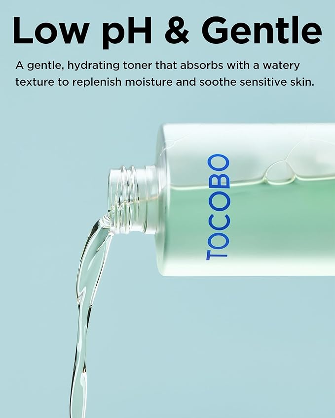 TOCOBO CICA Calming Aqua Toner – Korean Soothing Face Toner with CICA, Hyaluronic Acid & Aloe – Daily Hydration for Sensitive Skin, 24-Hour Moisture, Hypoallergenic pH Balancing Formula, 6.76 fl.oz.