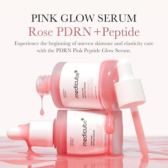 medicube Viral Serum Duo for Clear and Plump Skin: Kojic Acid Turmeric and PDRN Rose Pink Serum for Radiant Glow and Uneven Skin Tone & Texture Care | Giftable Skincare Set